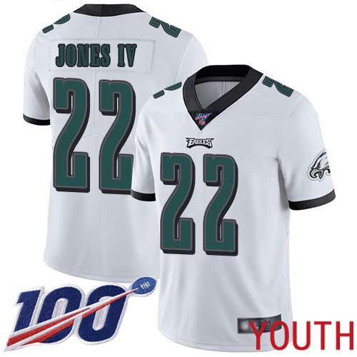 Youth Philadelphia Eagles 22 Sidney Jones White Vapor Untouchable NFL Jersey Limited Player Season
